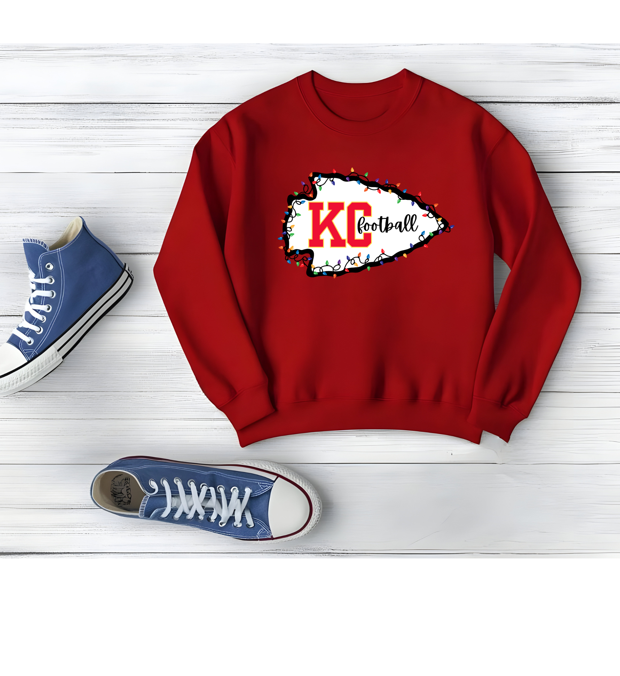 KC Football Arrowhead Christmas Lights