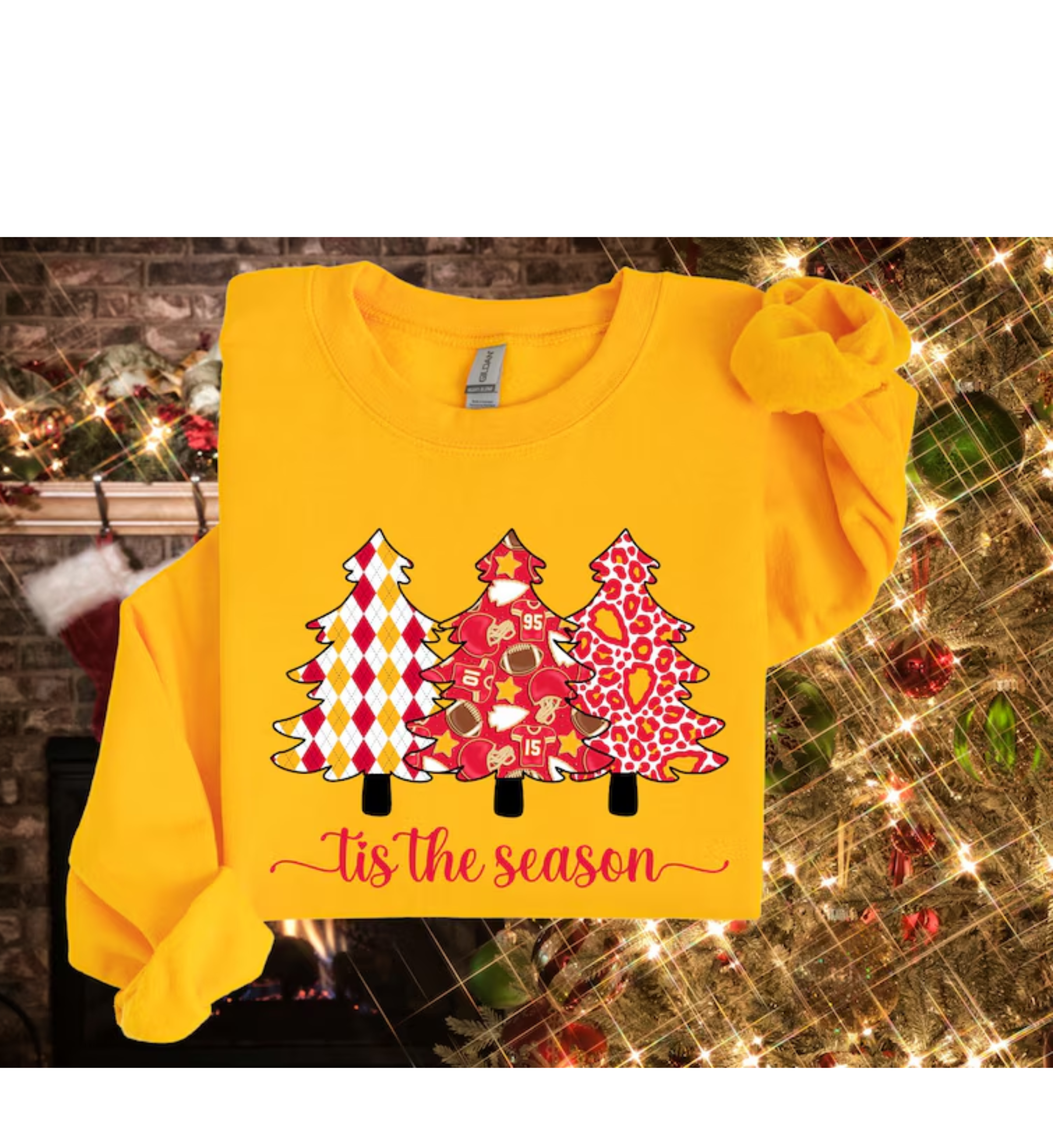 Tis the Season Crewneck Gold