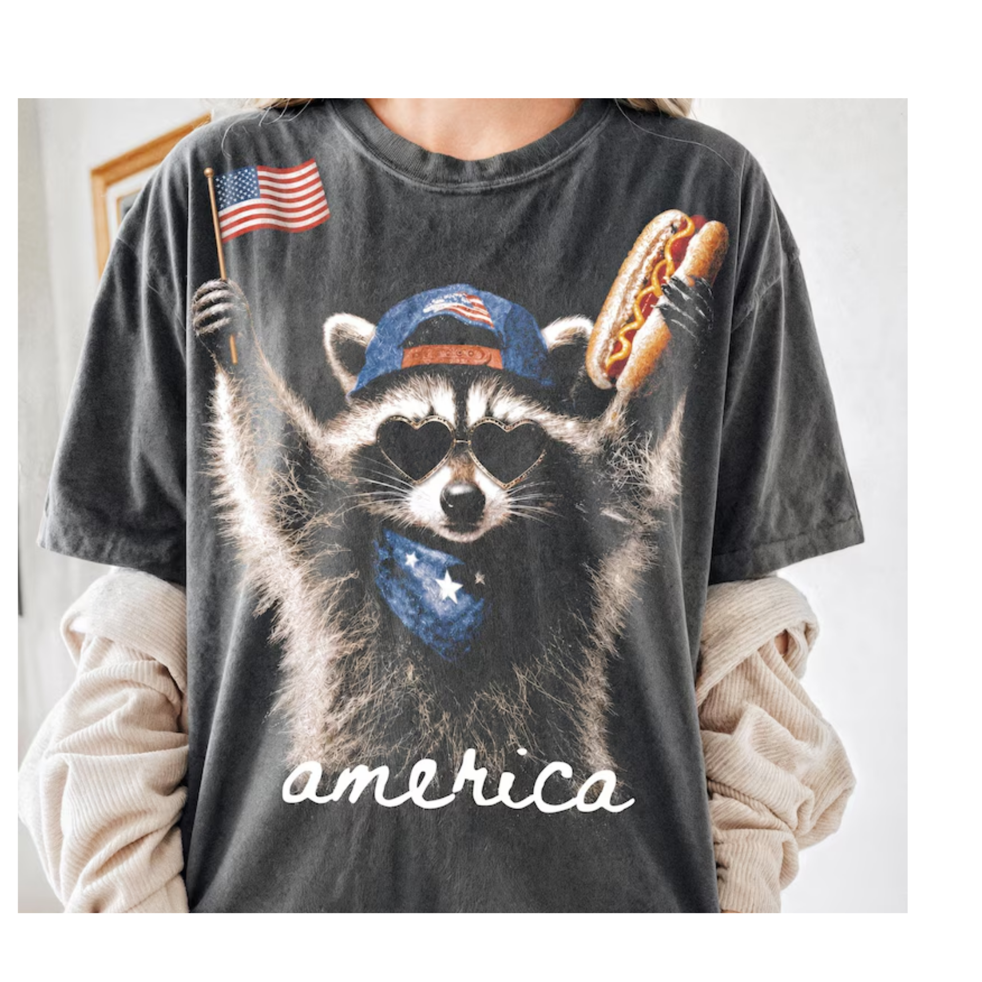 Feral Racoon America comfort Color