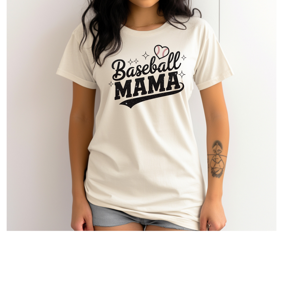 Baseball Mama Faux Glitter Comfort Color