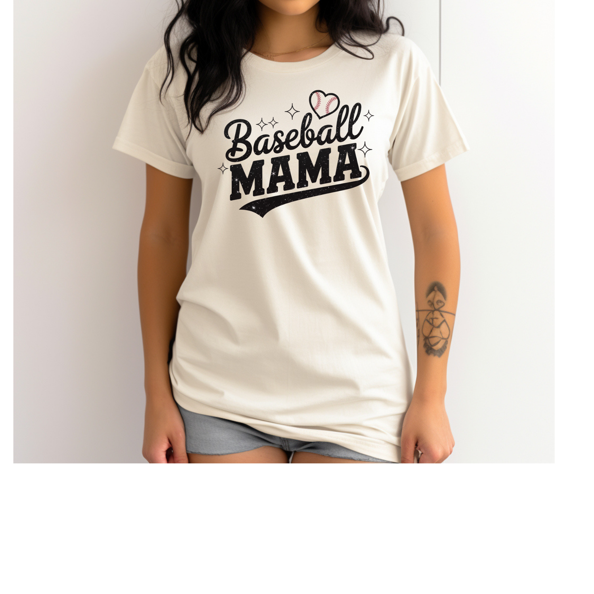 Baseball Mama Faux Glitter Comfort Color