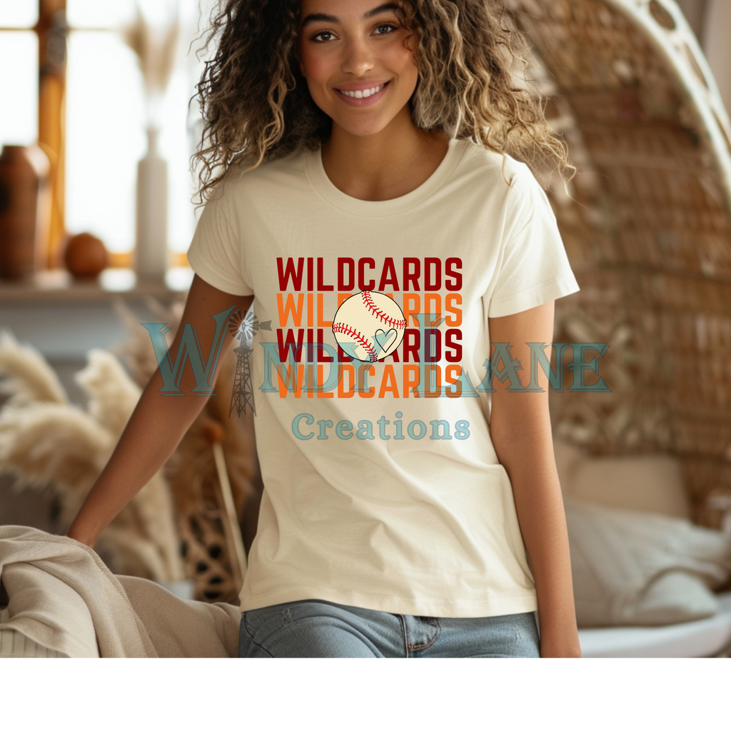 Wildcards baseball Stacked Comfort color