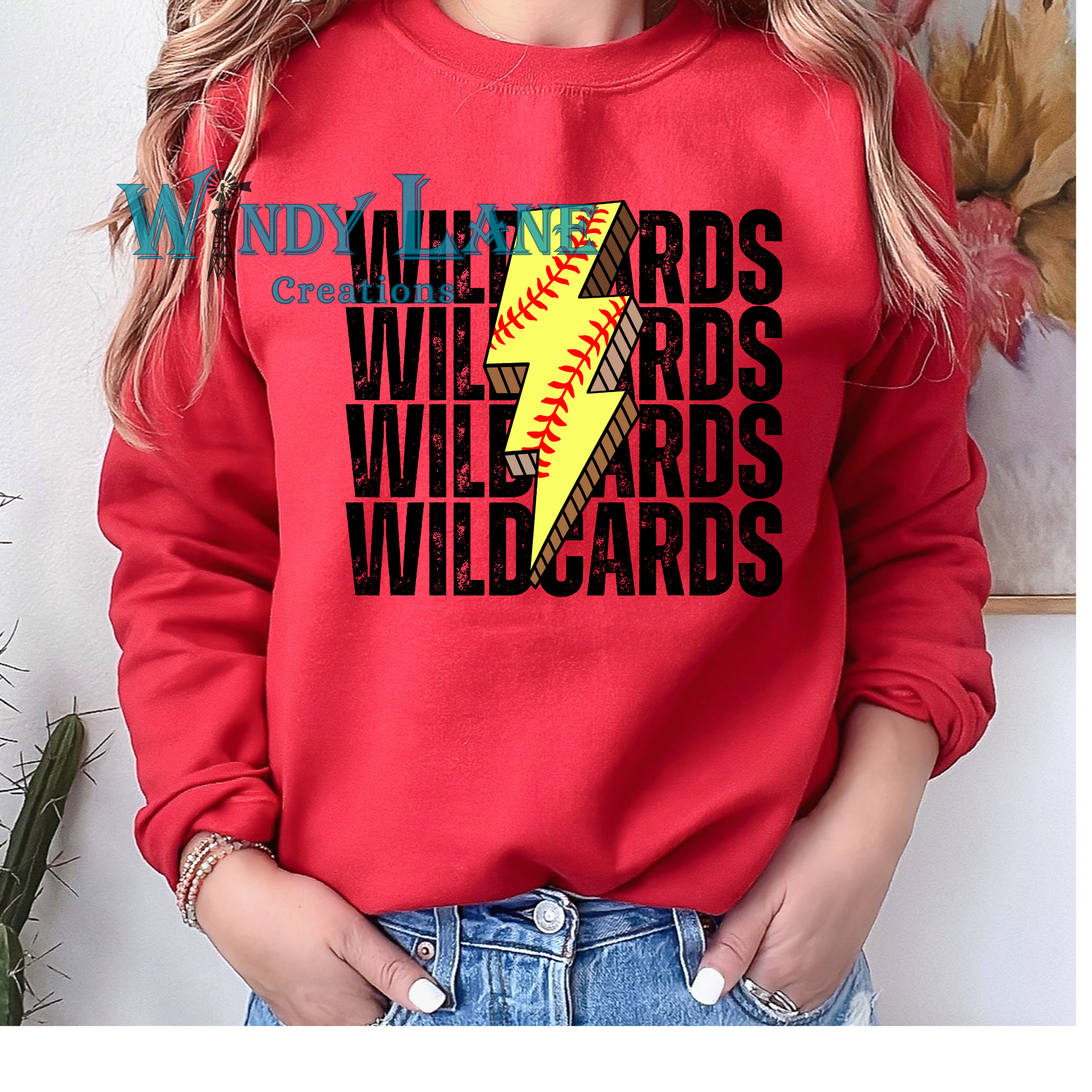 Wildcards softball lightening bold t-shirt