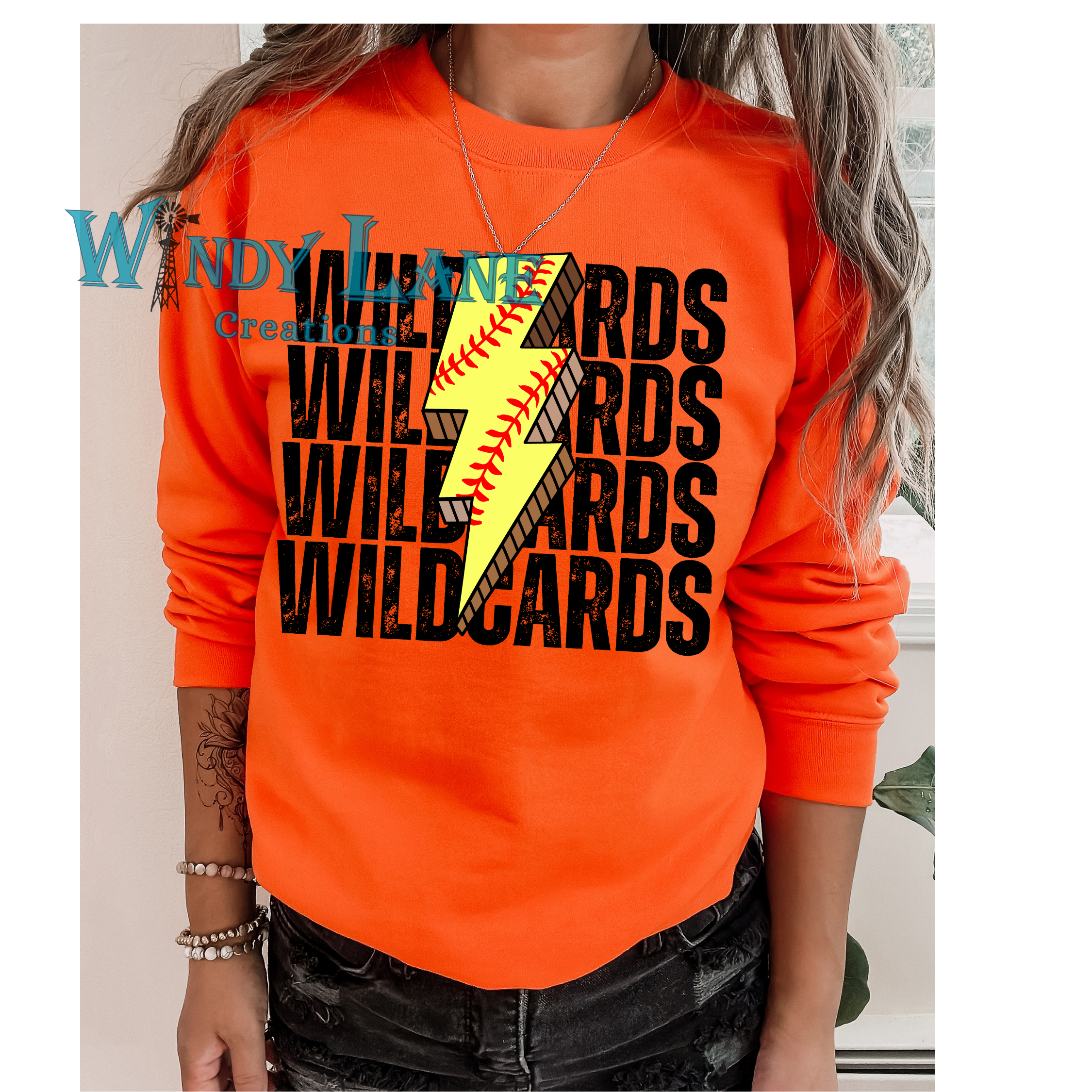 Wildcards softball lightening bold t-shirt