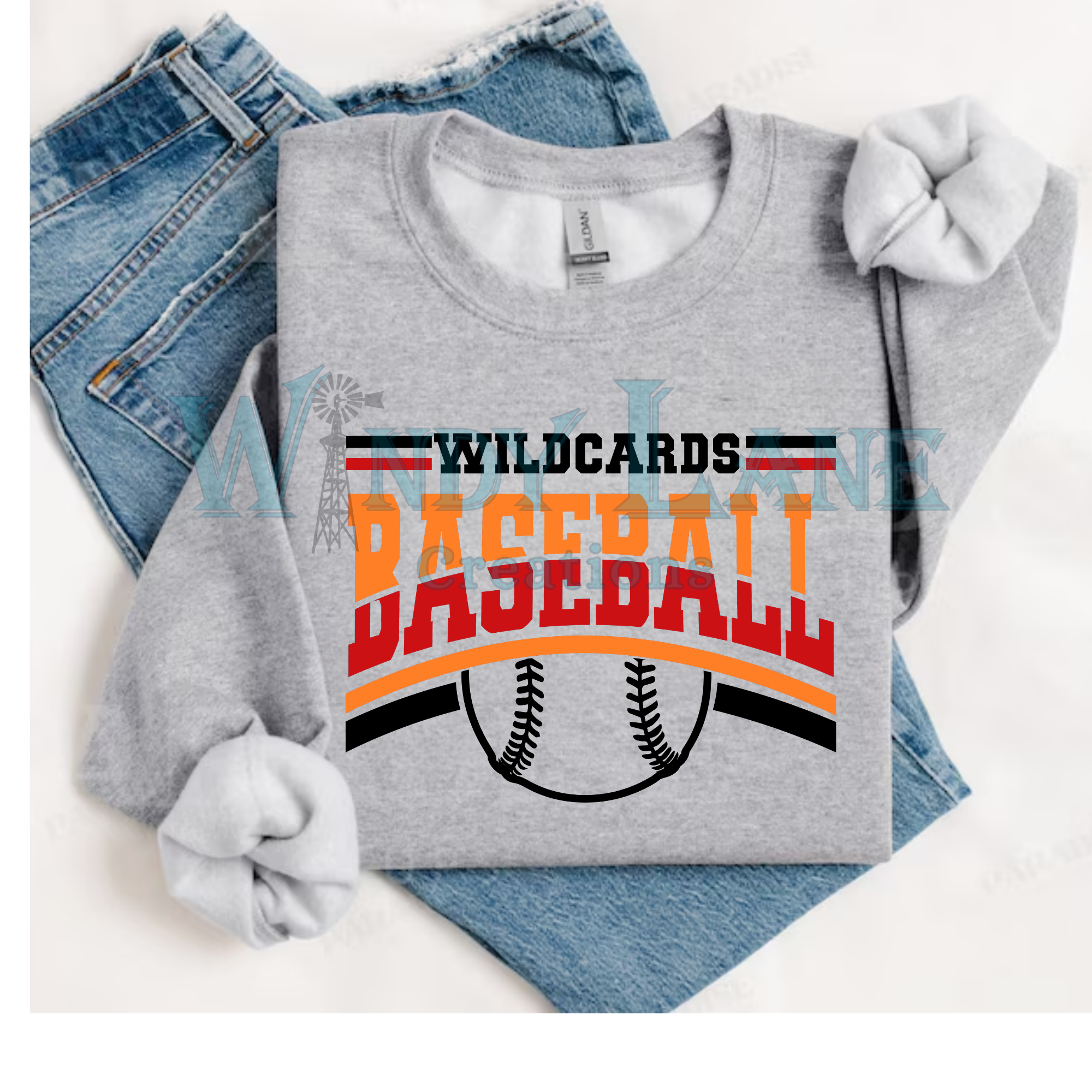 Wildcards Baseball Orange and Red