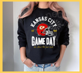 Kansas City game day we bleed red and gold Black Crewneck