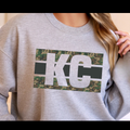 kansas City Camo Print t-shirt/ crewneck