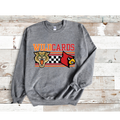 Wildcards checkered on Gray crewneck