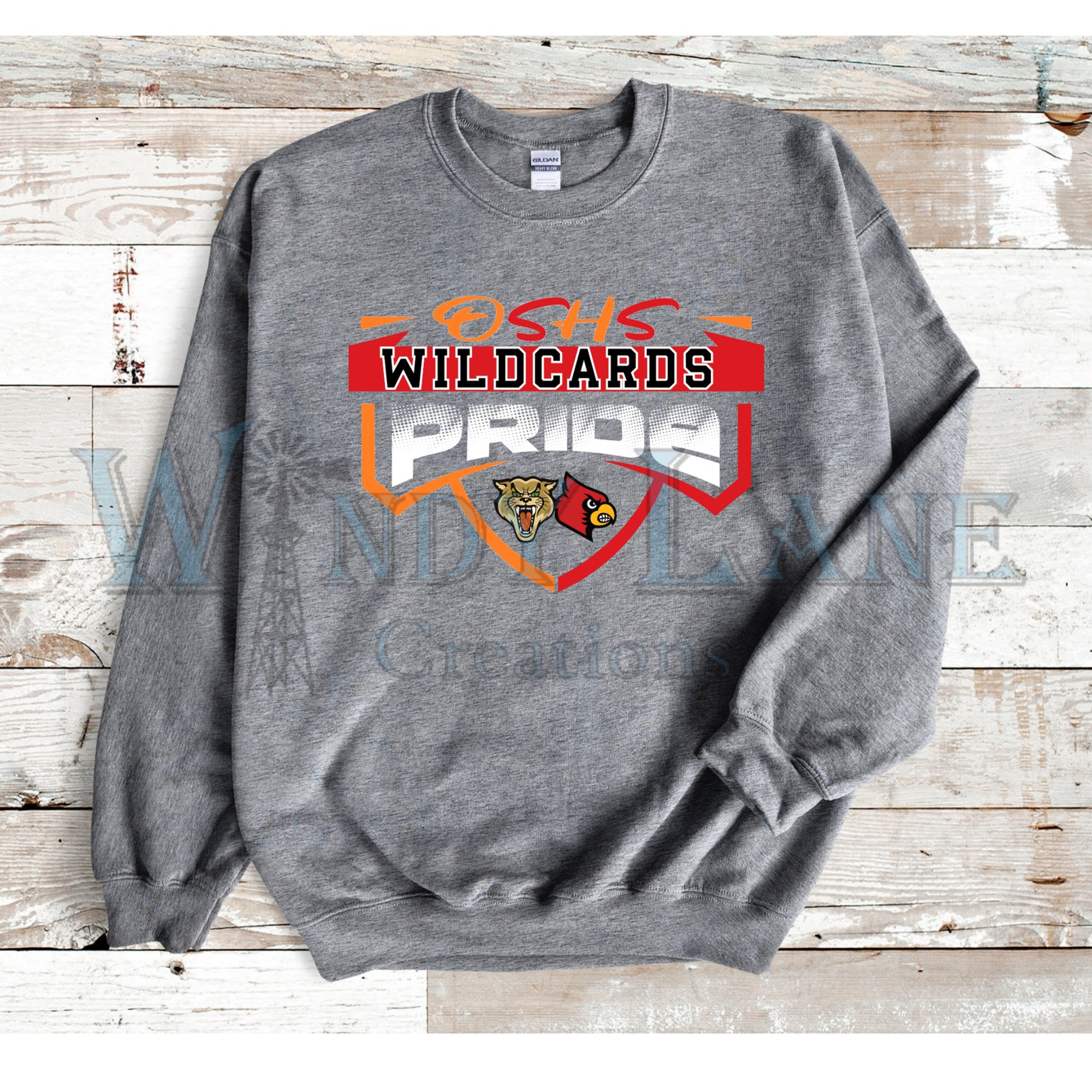 OSHS Pride Gray/ Black Crewneck