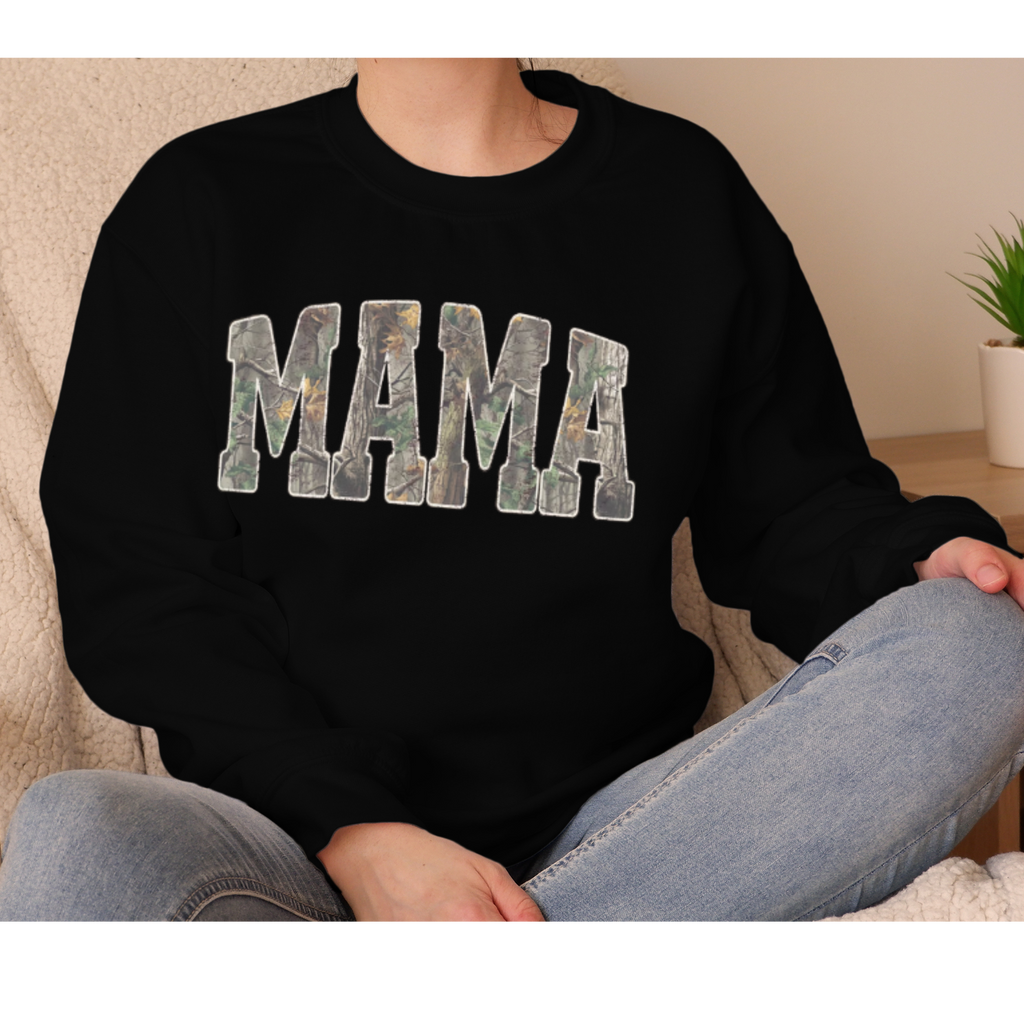 MAMA CAMO Gildan Unisex fit Crewneck