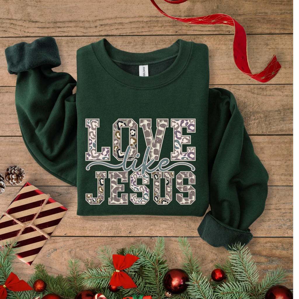 Love like Jesus Camo print crewneck