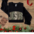 Jesus Gildan Sand/ Black T-shirt or Crewneck