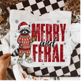 Merry and Feral Racoon Gildan unisex fit Crewneck