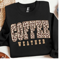 Coffee Weather Gildan Crewneck Black