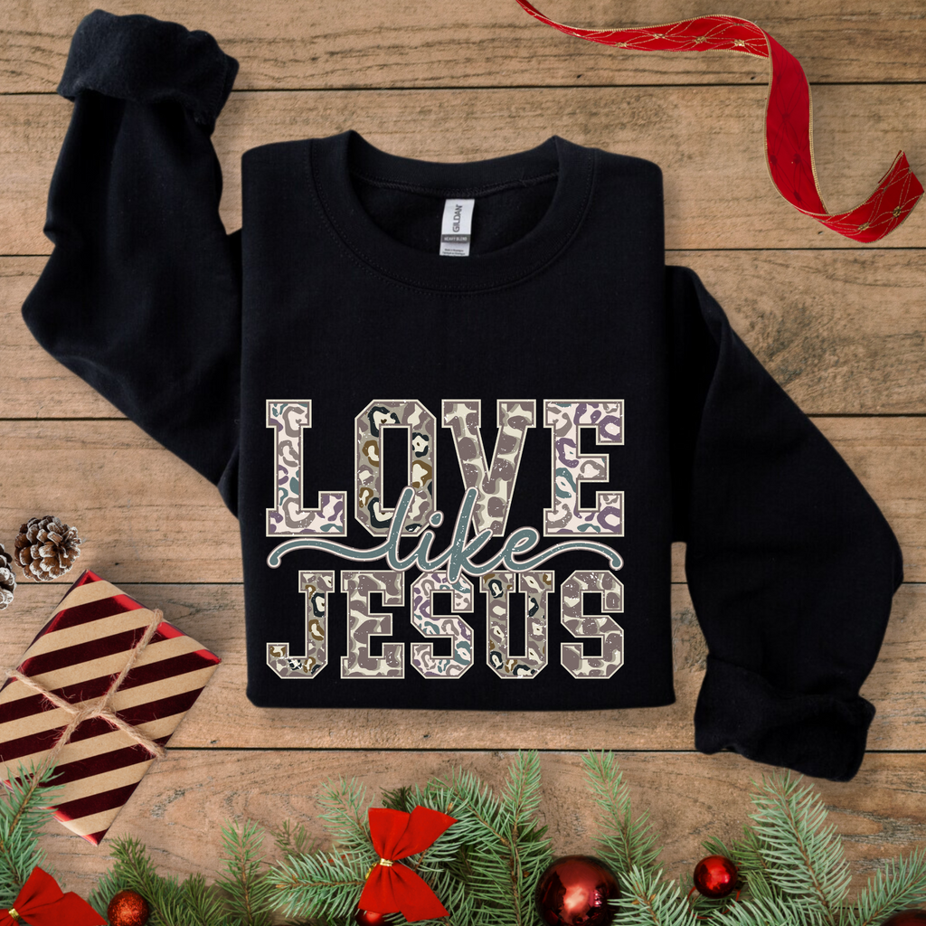 Love like Jesus Camo print crewneck