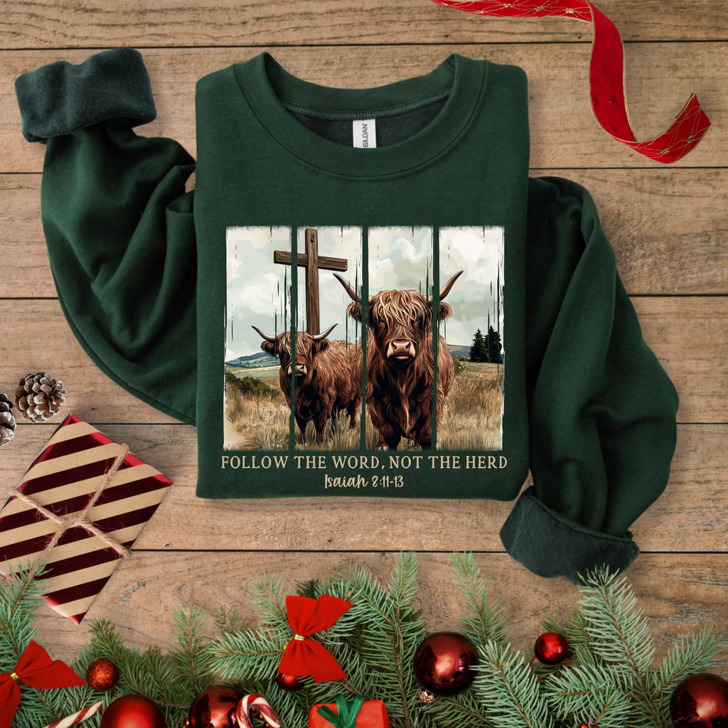 Follow the Word not the Herd Gildan Crewneck