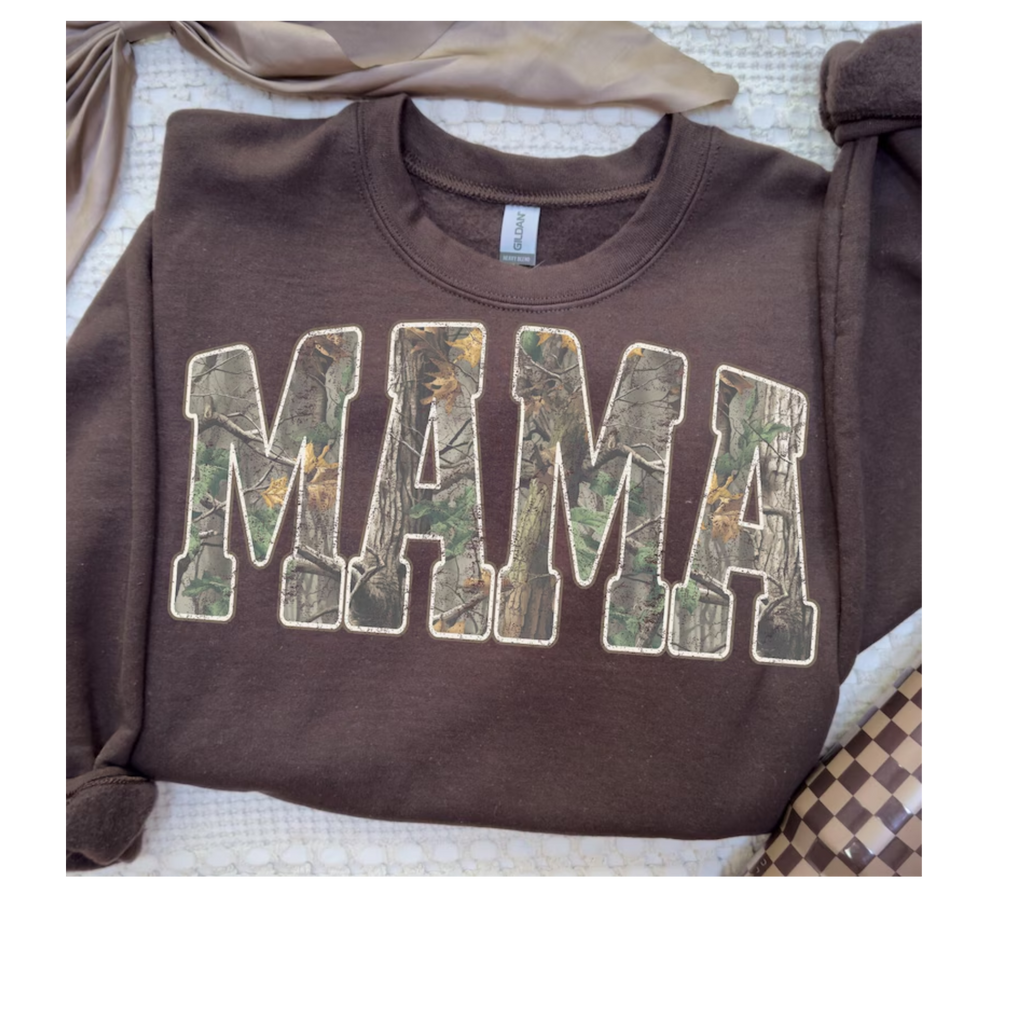 MAMA CAMO Gildan Unisex fit Crewneck