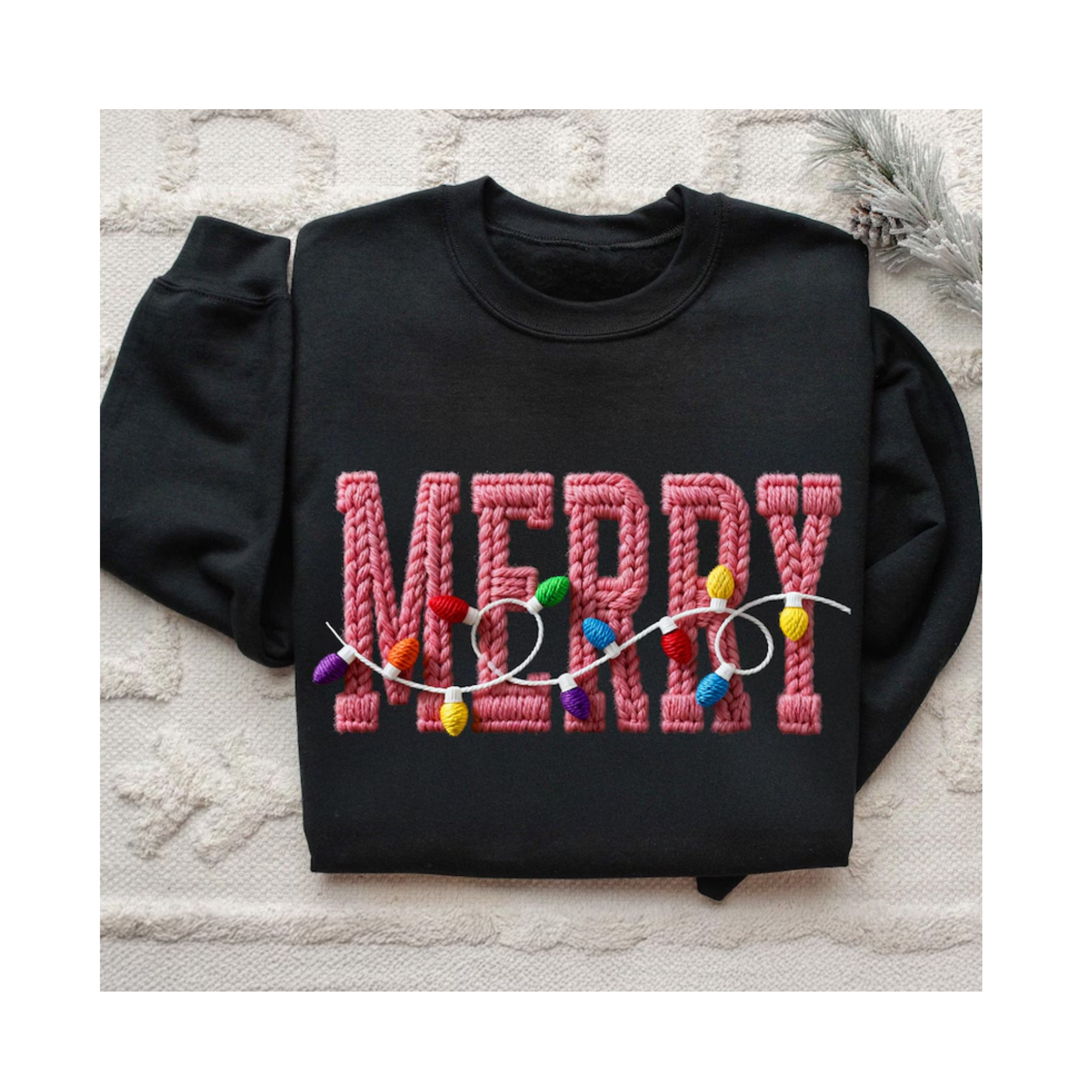 Merry Faux Crochet Black