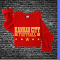 Kansas City Football Yellow with Stars on Red shirt