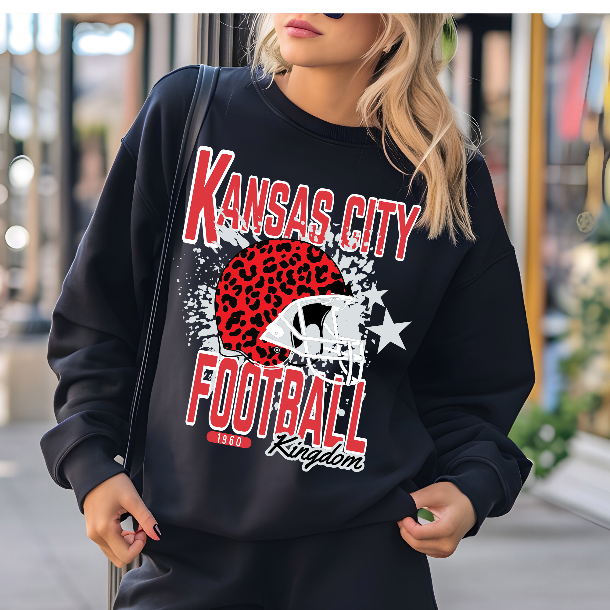 Kansas city Football Black gildan