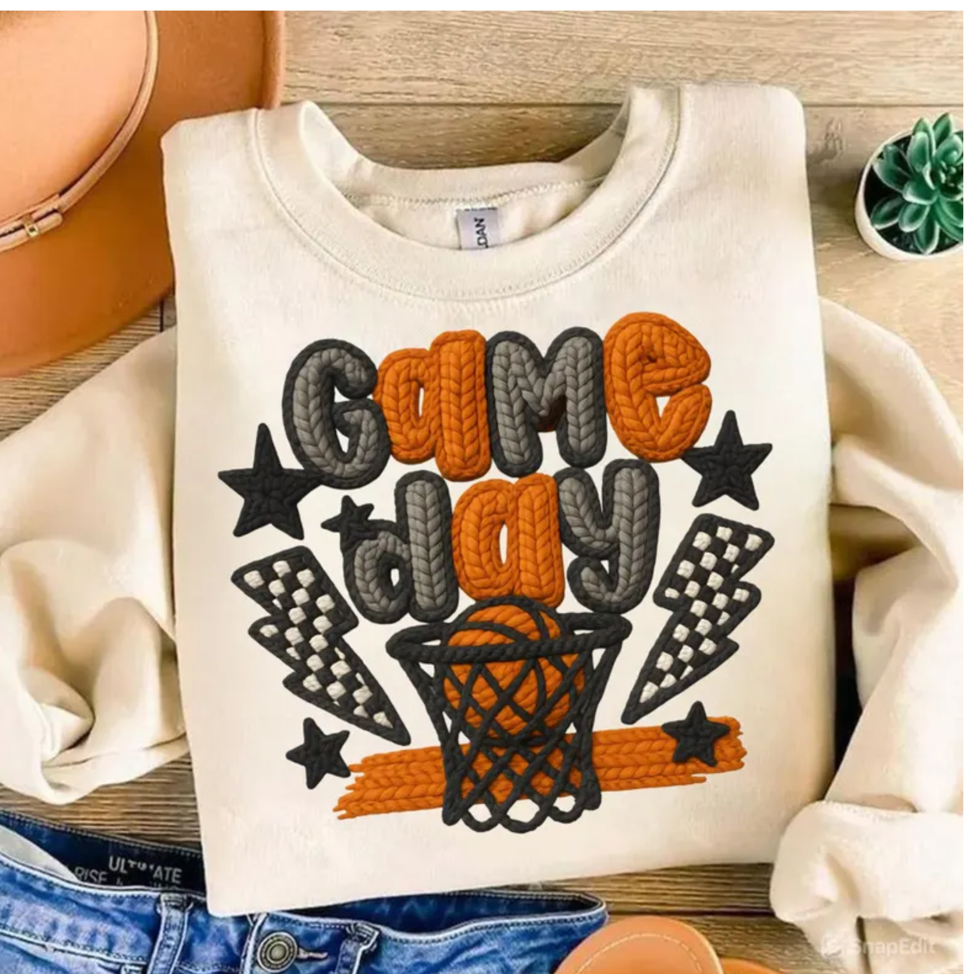 Game Day basketball Faux Crochet