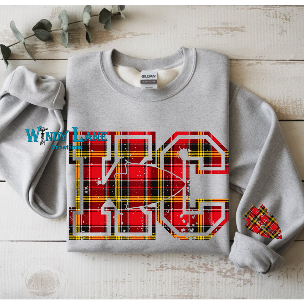 KC flannel Sweatshirt, youth and adult size crewneck