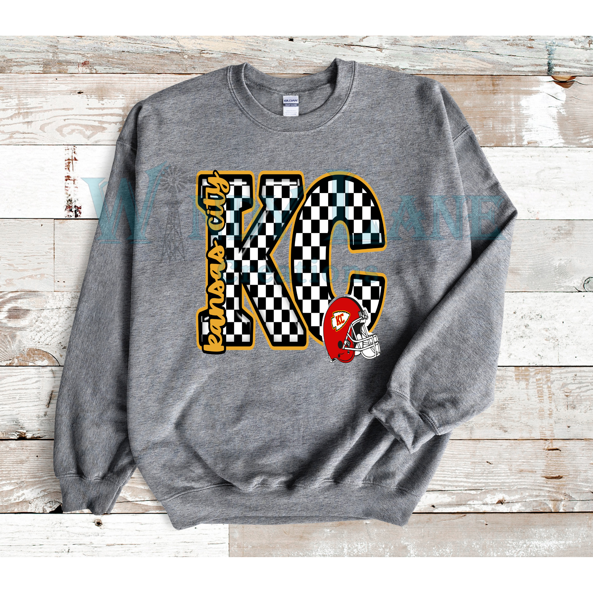KC checkered Crewneck