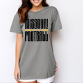 Missouri Football Comfort Color Gray T-shirt