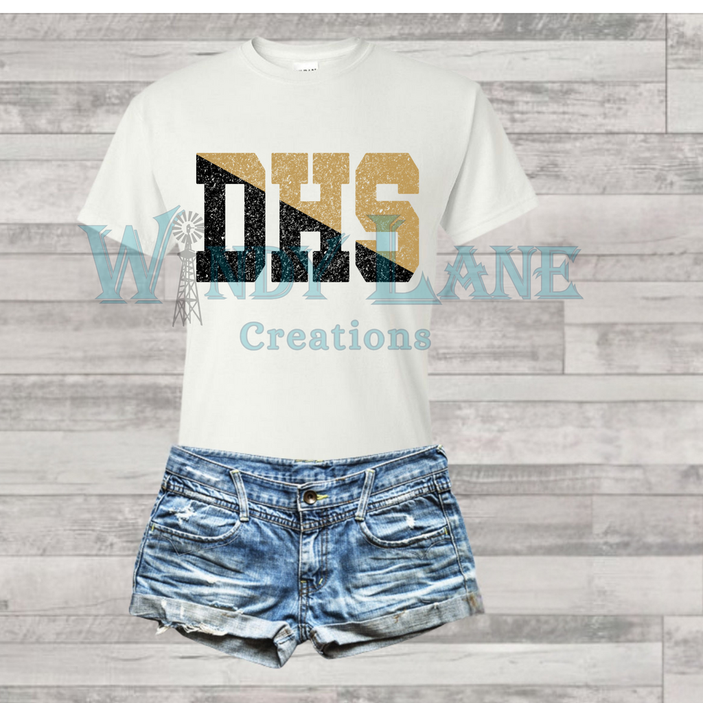 DHS Grunge Black and Gold
