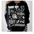 Gamd Day football touch down crewneck Black