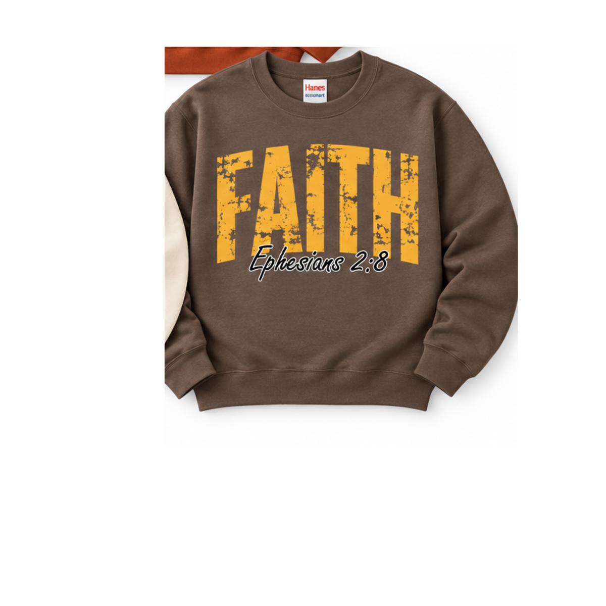 Faith T-shirt or Crewneck Hanes Brown