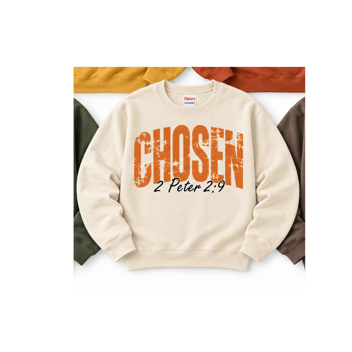 Chosen T-shirt or Crewneck Hanes Gold Sand Color