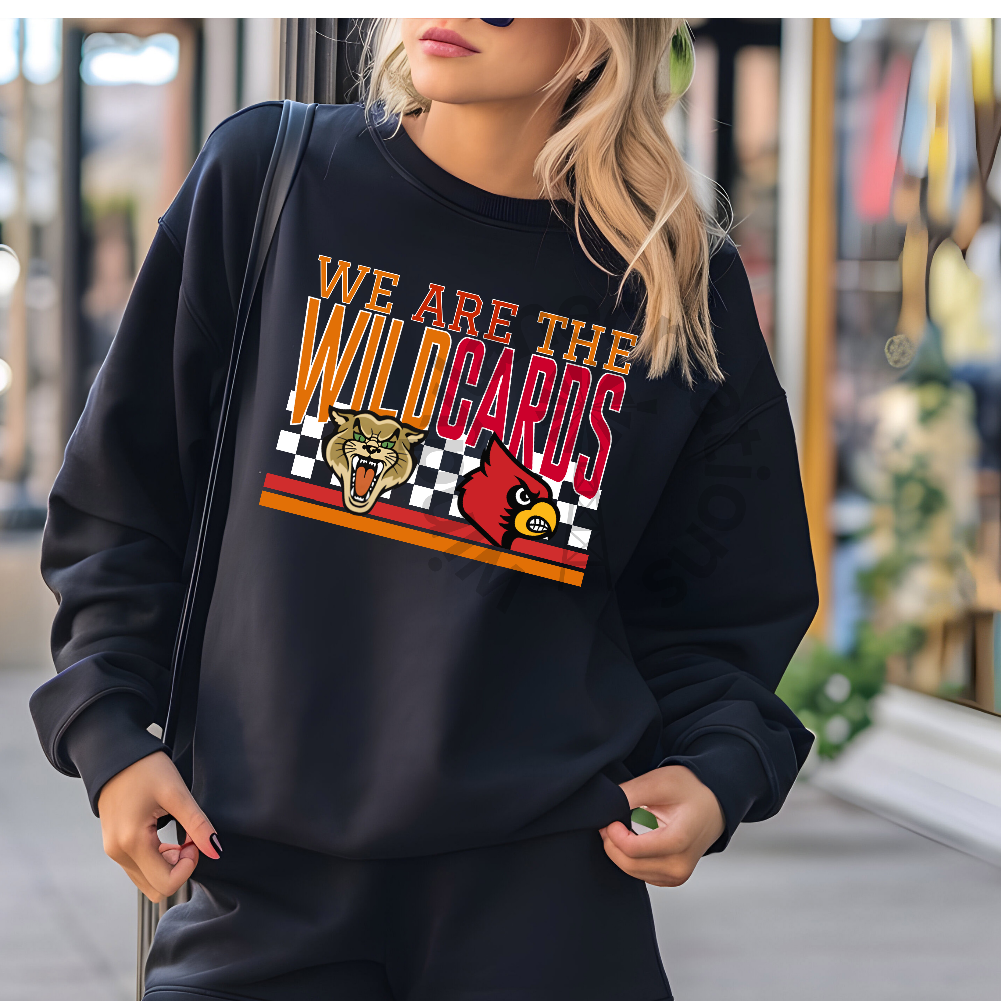 We are the Wildcards checkered t-shirt/ crewneck