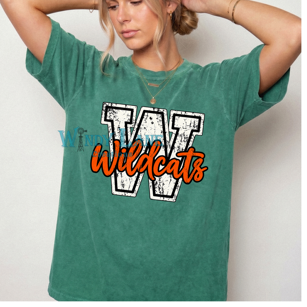 Distressed wildcats comfort color