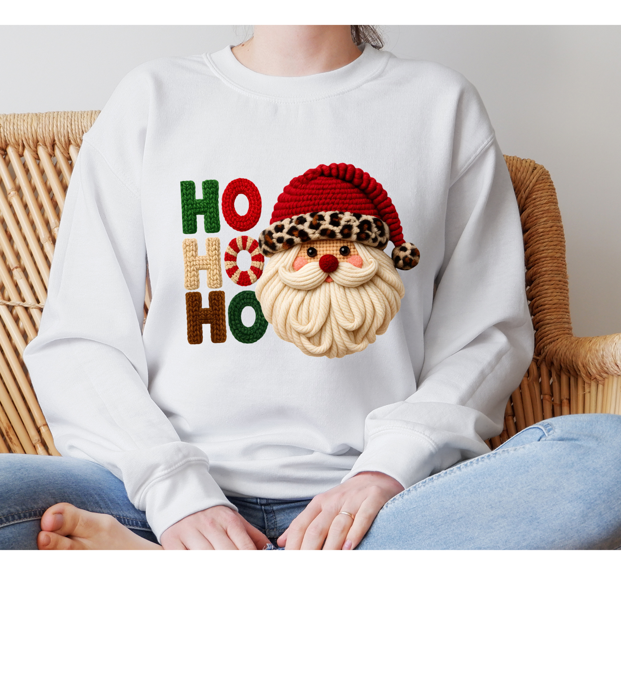 HO HO HO Gildan YOUTH Crewneck