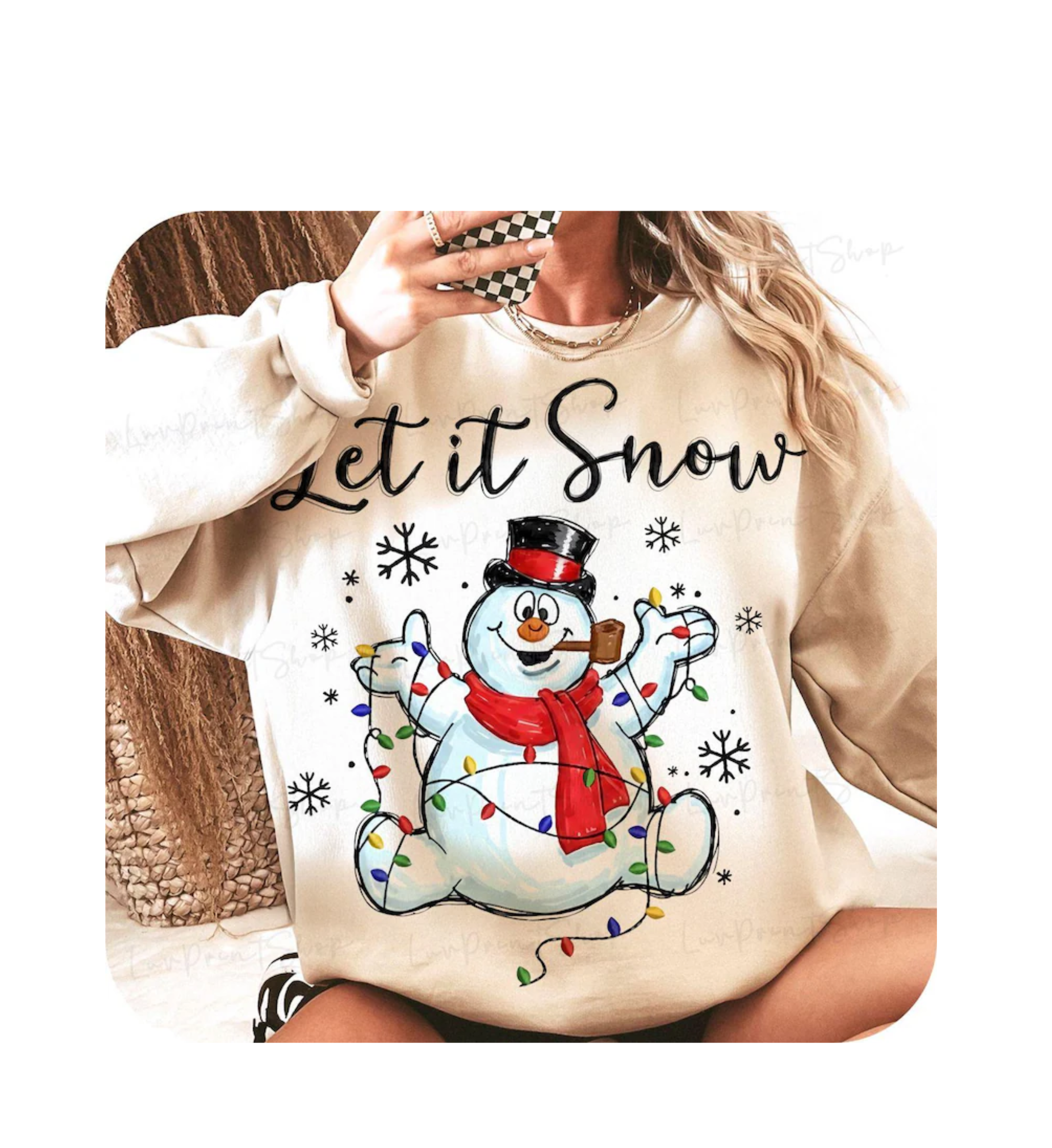 Let it Snow Gildan Crewneck Adult and Youth