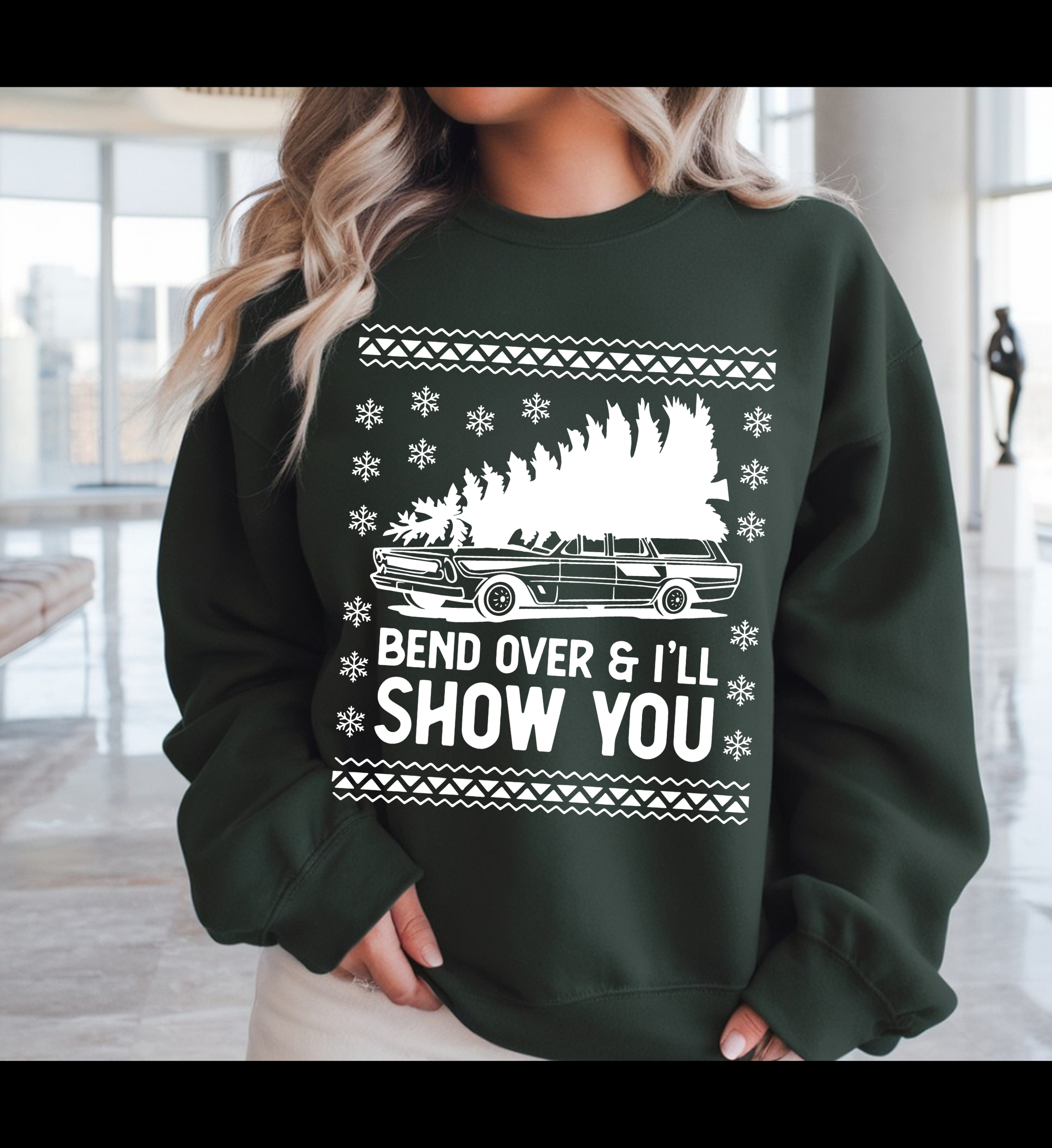 I'll Show you ugly sweater Gildan