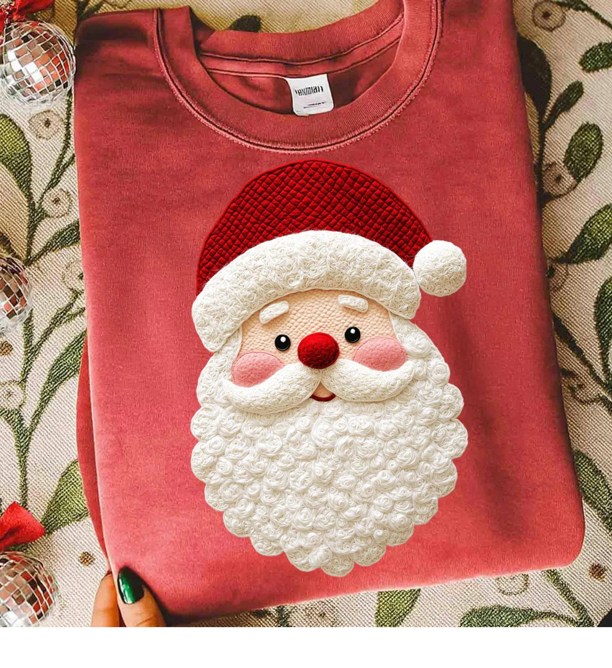 Santa Patchwork Crewneck