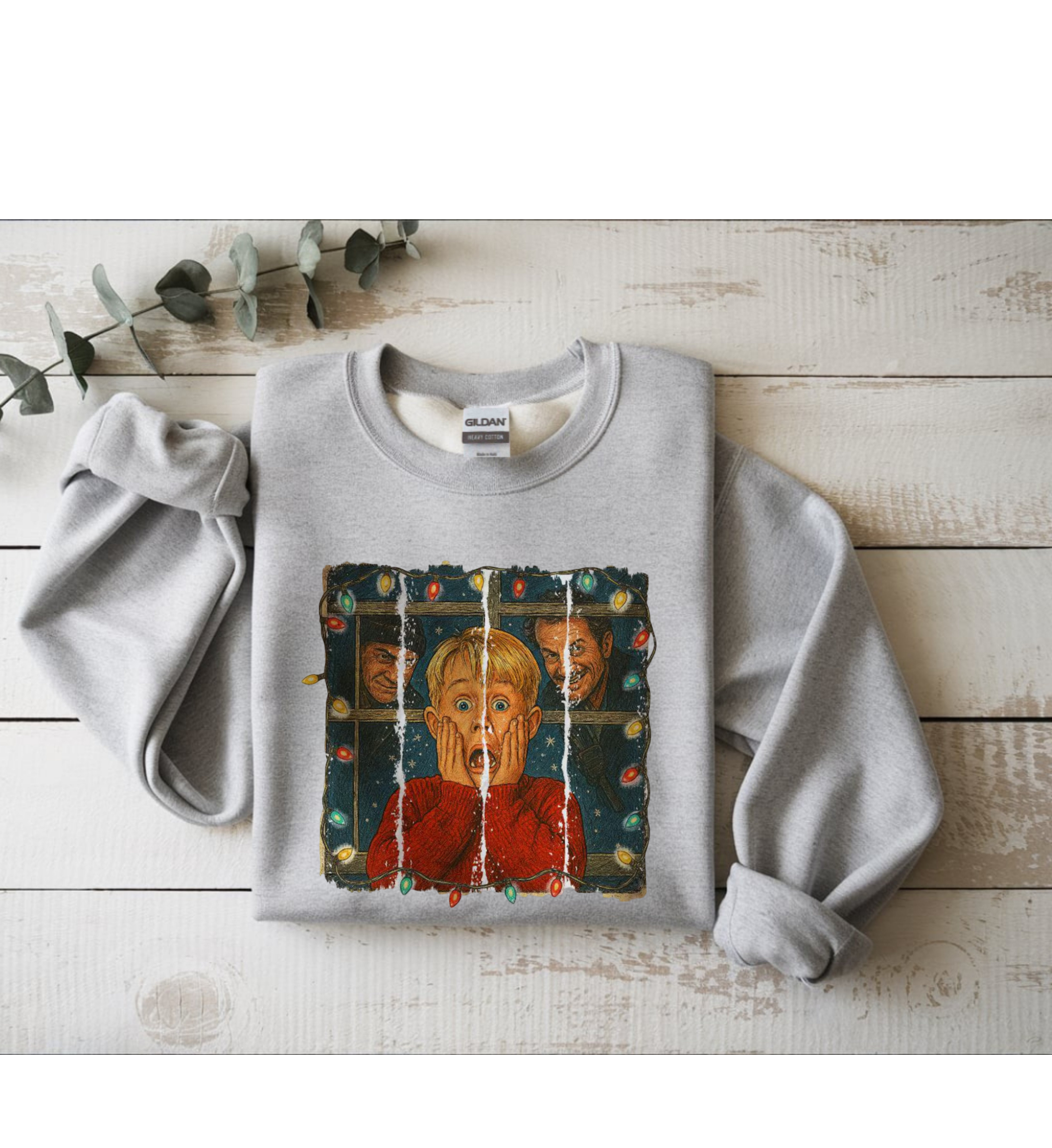 Retro Christmas Characters Gildan Crewneck Adult and Kids