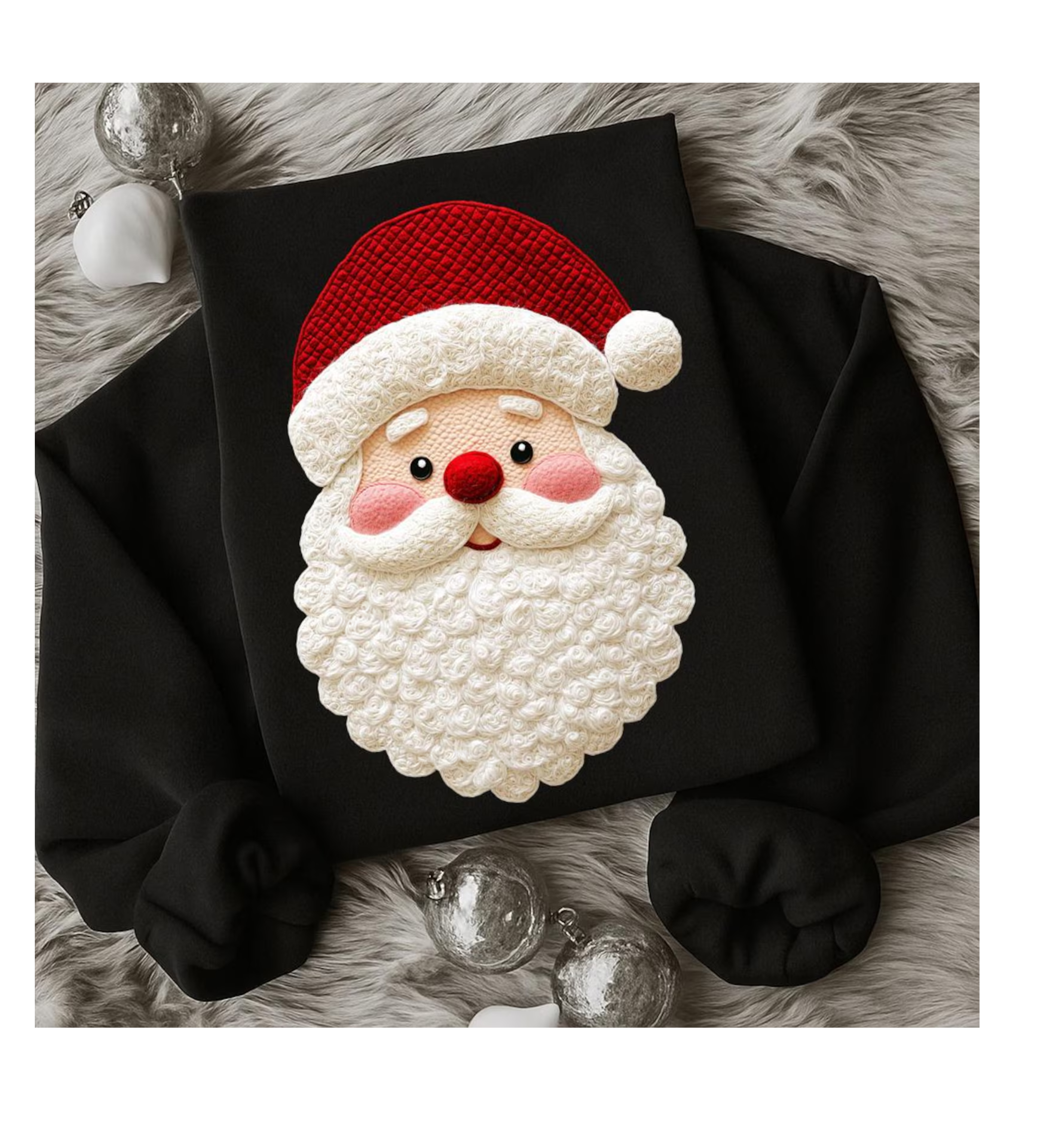 Santa Patchwork Crewneck