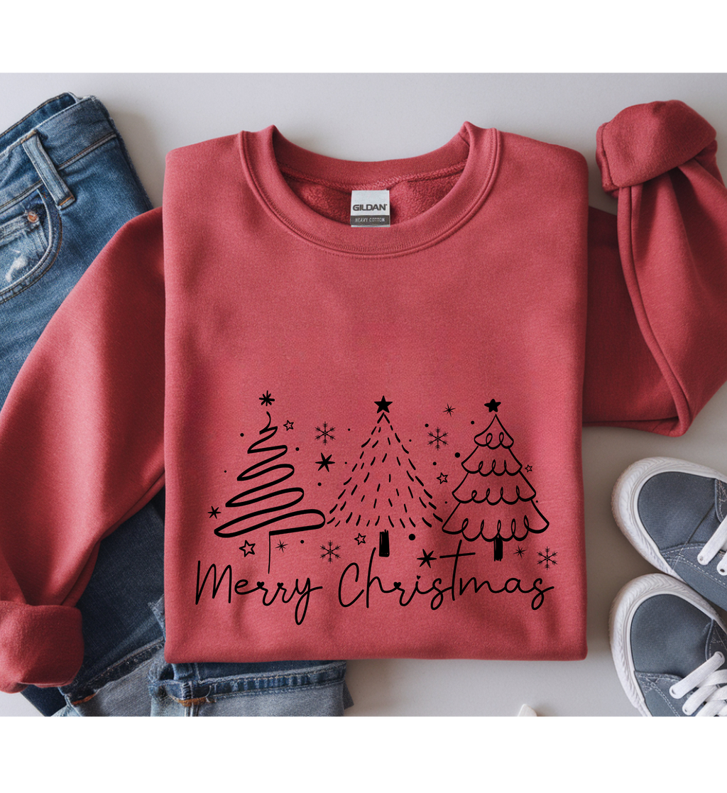 Merry Christmas Heather Gildan Crewneck
