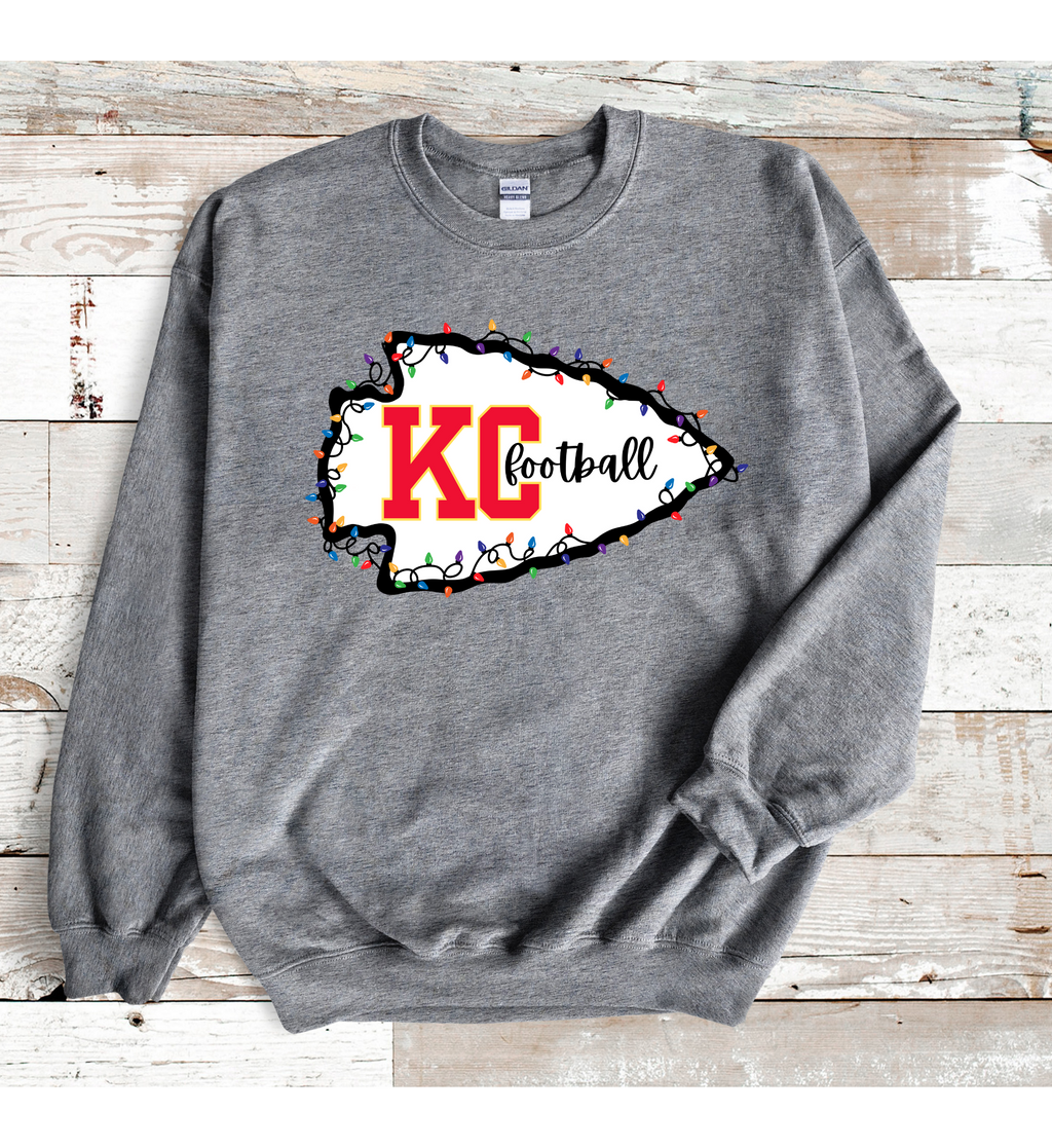 KC Football Arrowhead Christmas Lights