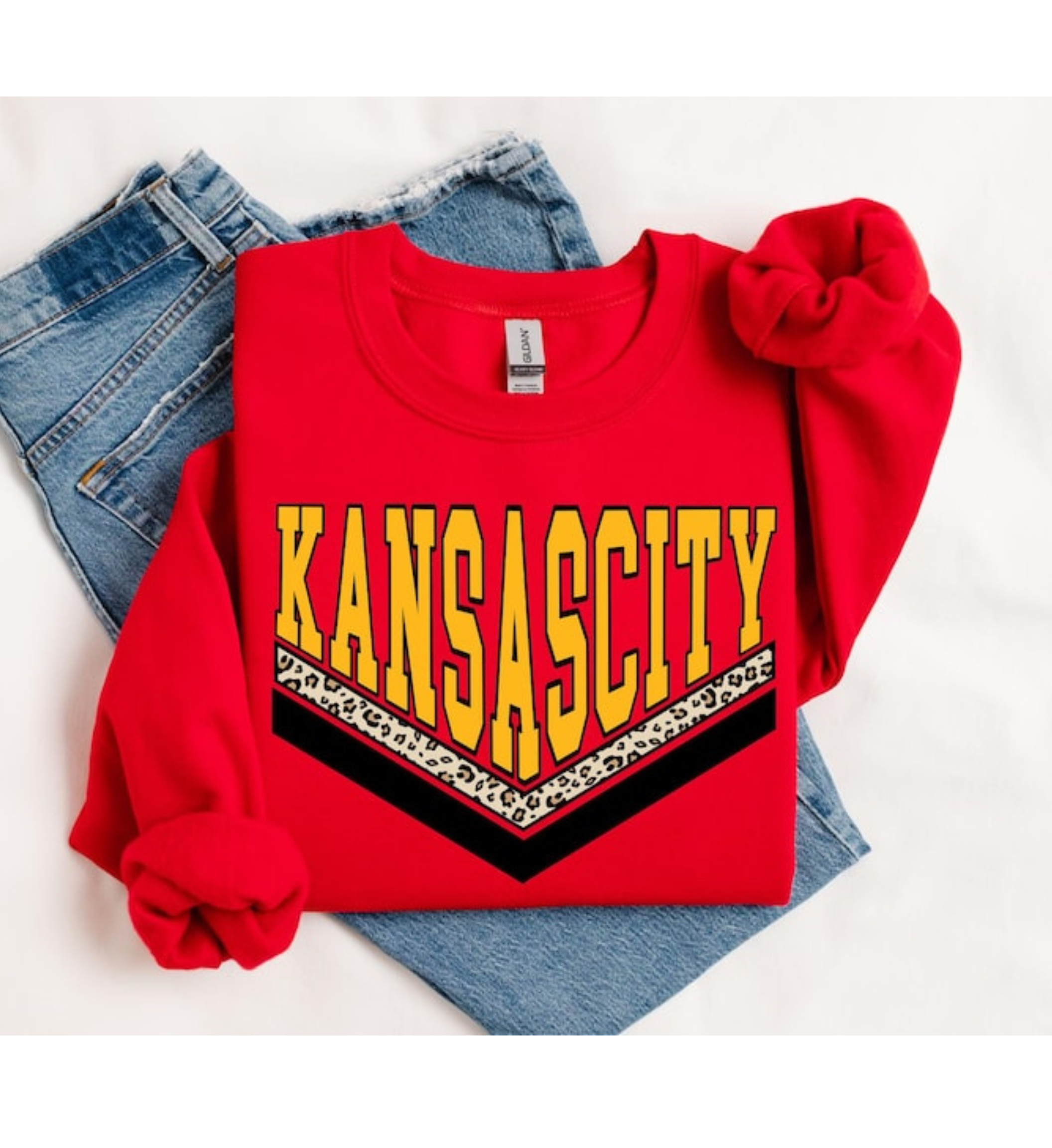 Kansas City football Red Gildan