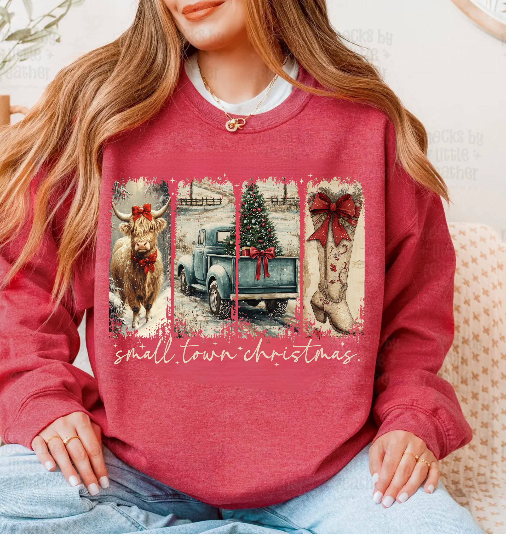 Small Town Christmas Crewneck Sweatshirt