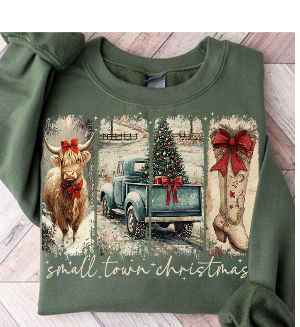 Small Town Christmas Crewneck Sweatshirt