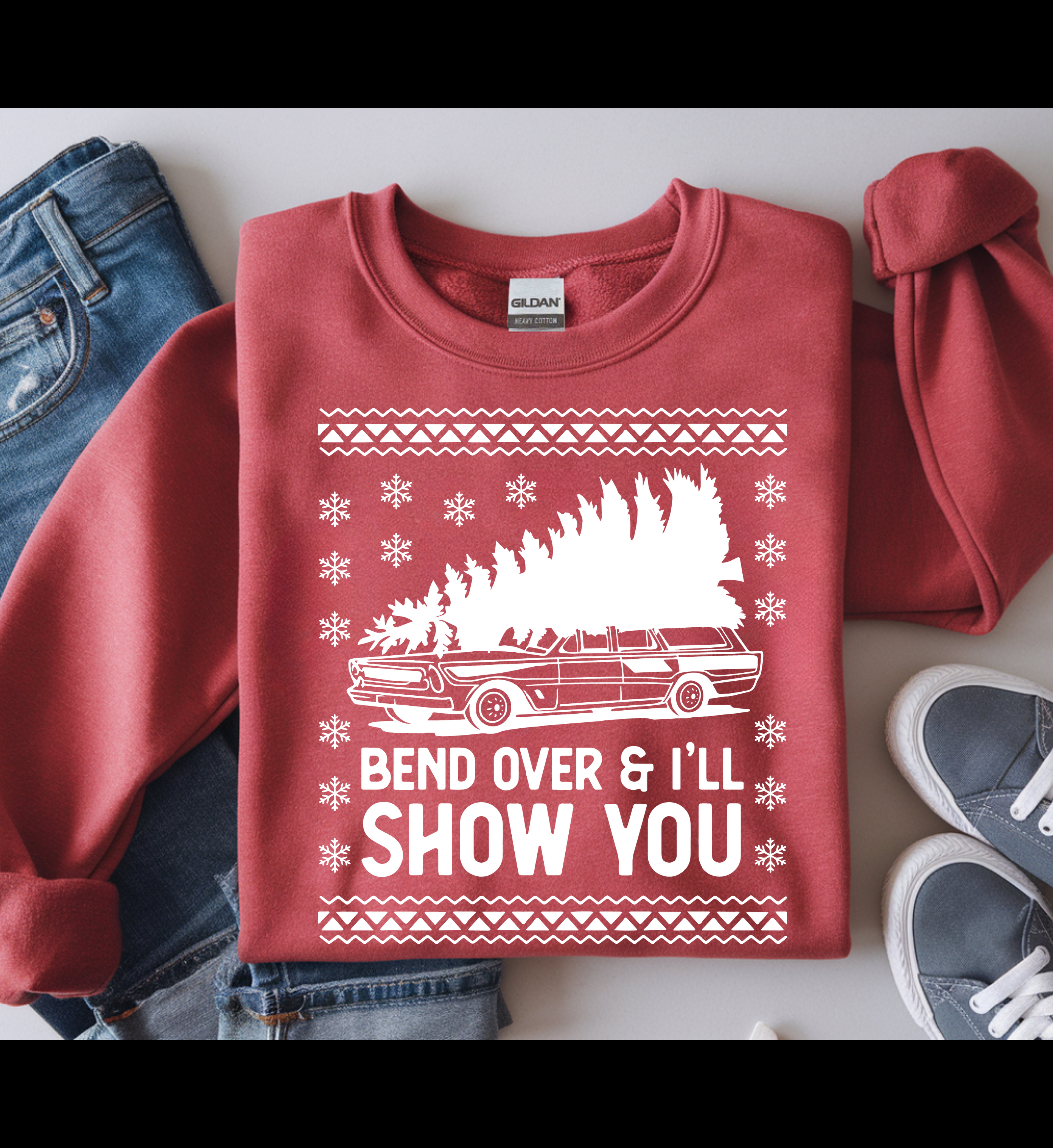 I'll Show you ugly sweater Gildan