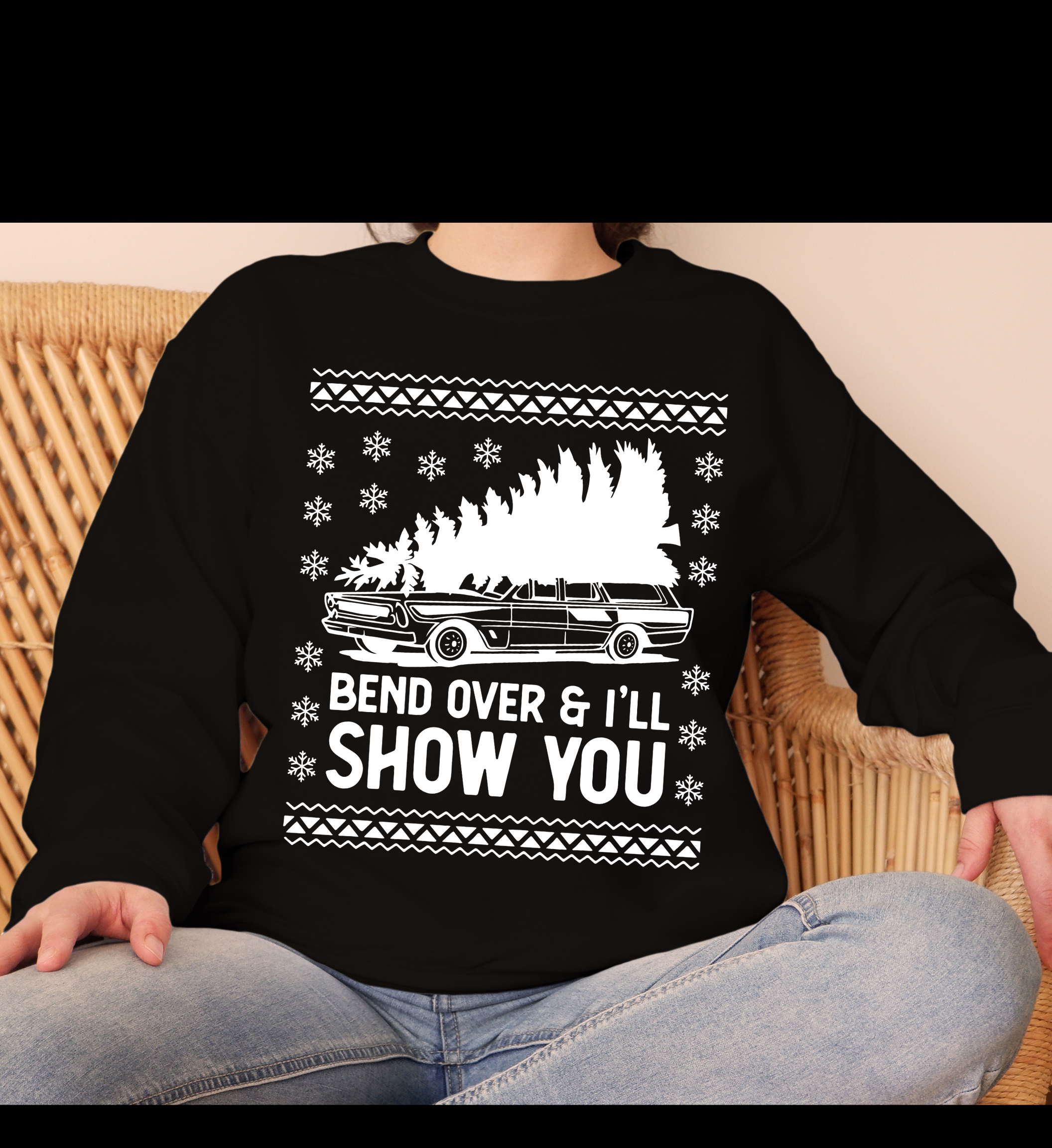 I'll Show you ugly sweater Gildan