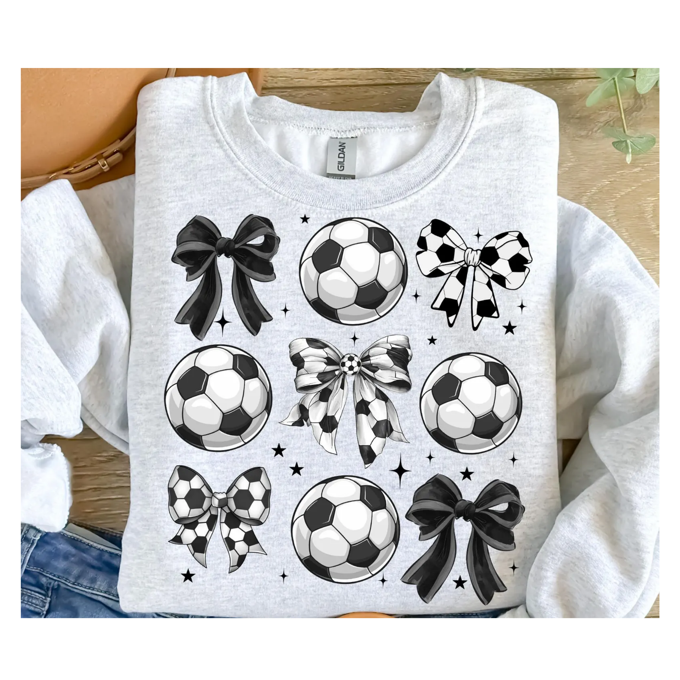 Soccer and Bows Gildan