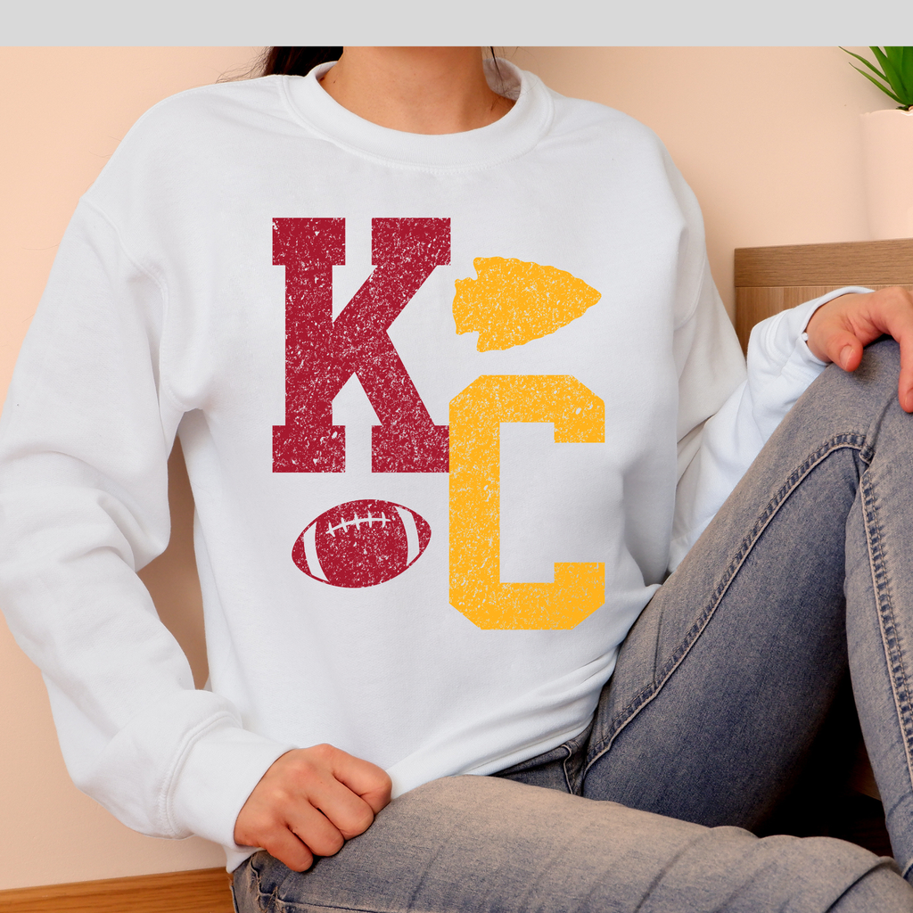 KC large letters red/ gold