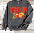 Kansas City helmets T-shirt/ crewneck Charcoal